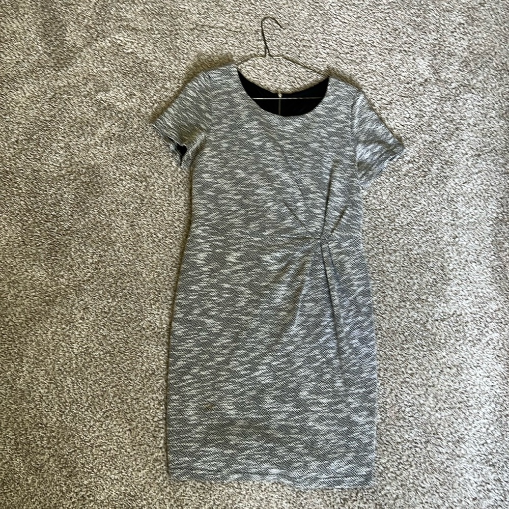 Alice Olivia heathered gray knit dress